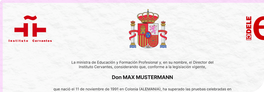 Diploma DELE di spagnolo
