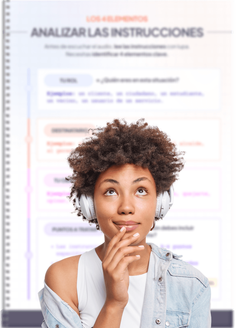 Página del PDF con los cuatro elementos que hay que identificar en las instrucciones