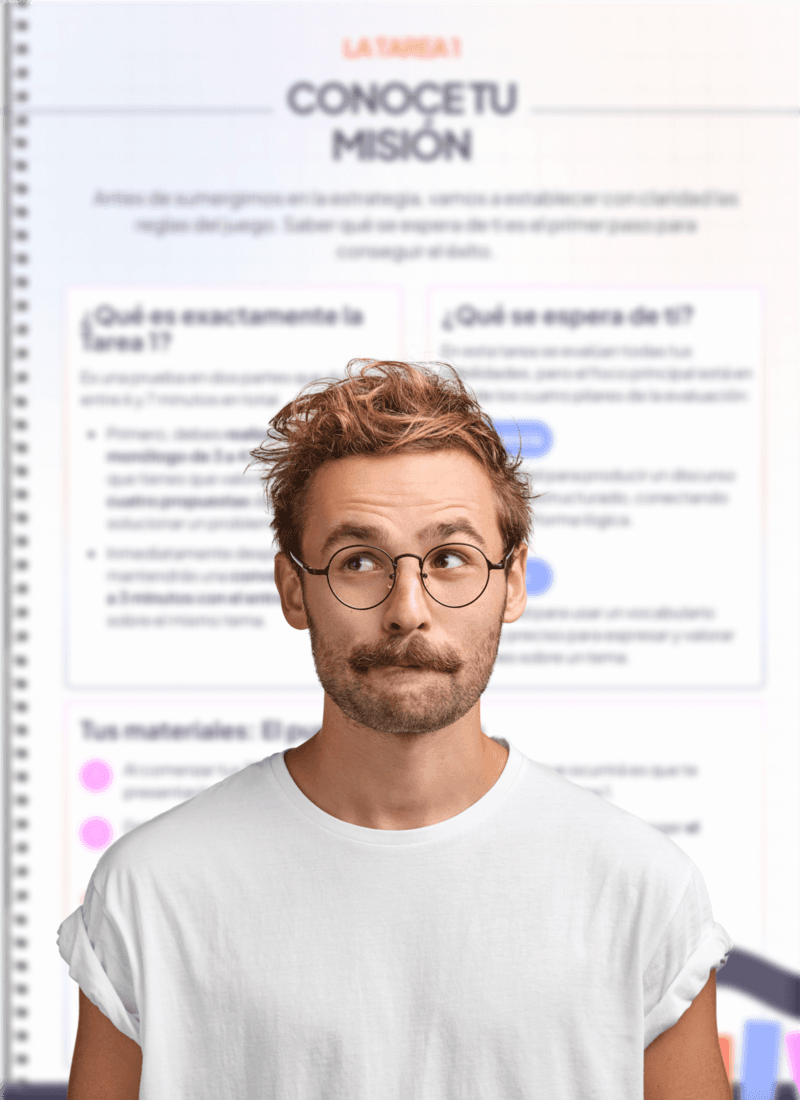 Página «Conoce tu misión» del PDF, con las dos partes de la tarea 1